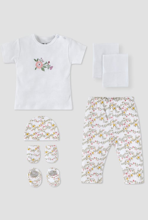 Juniors 7-Piece Floral Print Clothing Gift Set