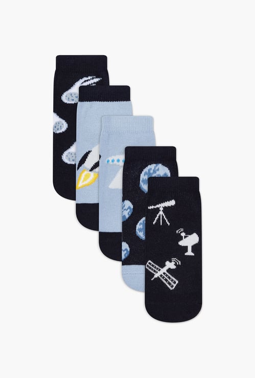 Juniors Space Print Socks - Set of 5