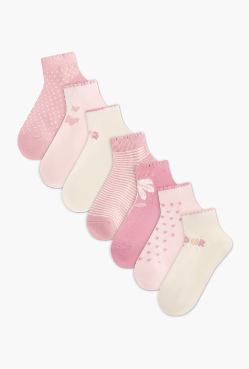 Juniors Assorted Ankle Length Socks - Set of 7