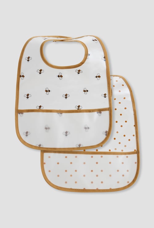 Juniors Printed Bib with Velcro Closure - Set of 2