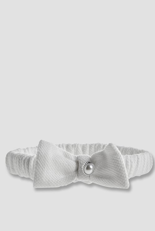 Giggles Pearl Embellished Bow Headband