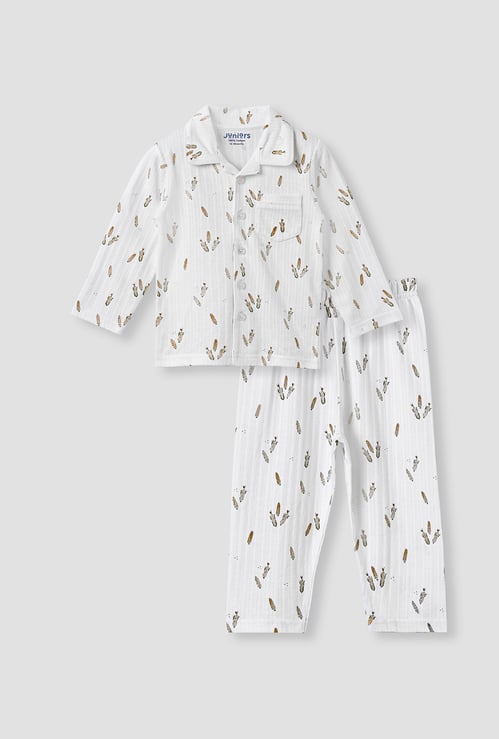 Juniors Printed Shirt and Pyjama Set