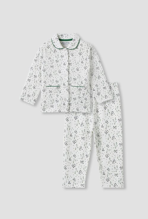 Juniors Floral Print Shirt and Pyjama Set