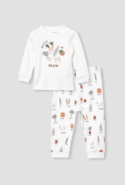 Juniors Vegetable Applique T-shirt and Pyjama Set