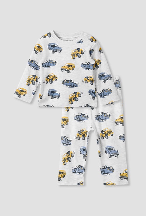 Juniors Vehicle Print T-shirt and Pyjama Set