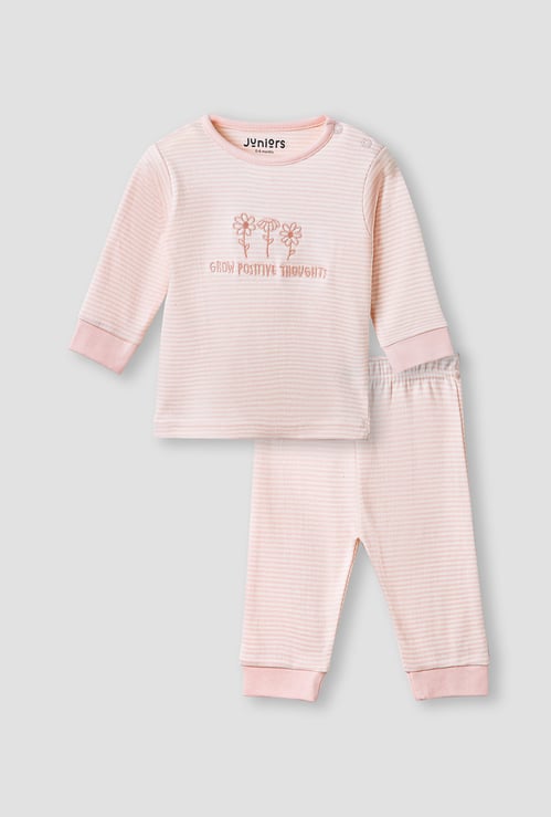 Juniors Striped T-shirt and Pyjama Set