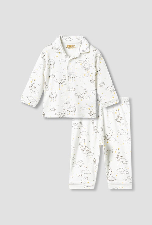 Giggles Printed Shirt and Pyjama Set
