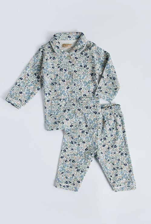 Giggles Printed Shirt with Pyjamas Set