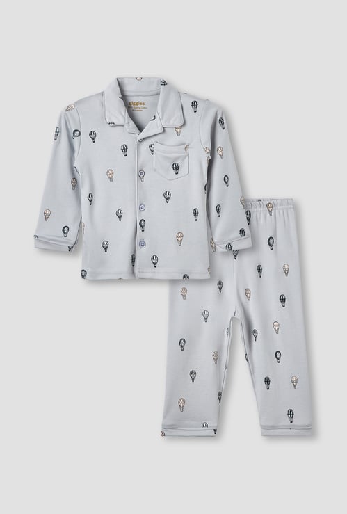Giggles Printed Long Sleeves Shirt and Pyjama Set