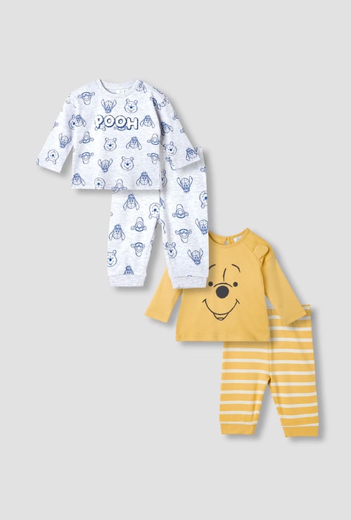 Winnie the Pooh Print T-shirt with Pyjamas - Set of 2