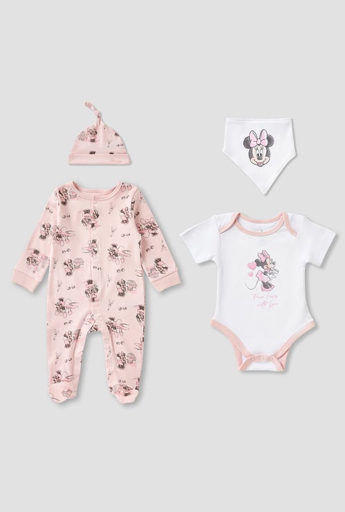 4-Piece Minnie Mouse Print Clothing Gift Set