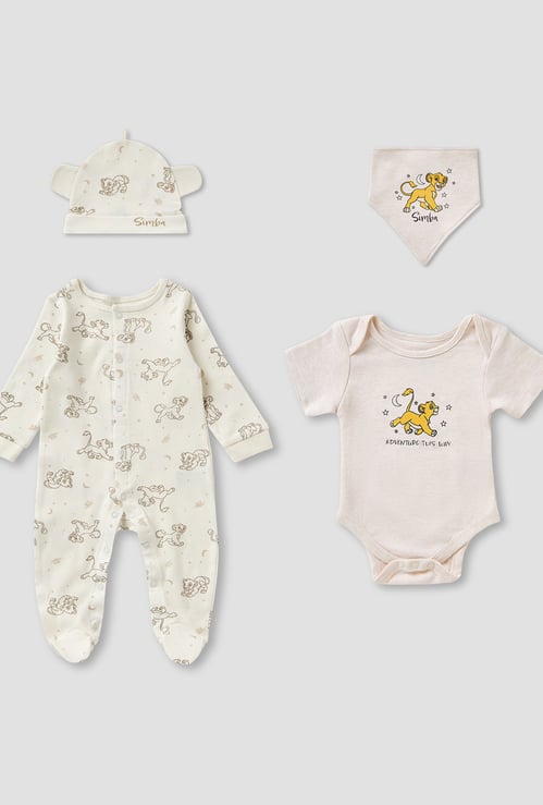 4-Piece Simba Print Clothing Gift Set