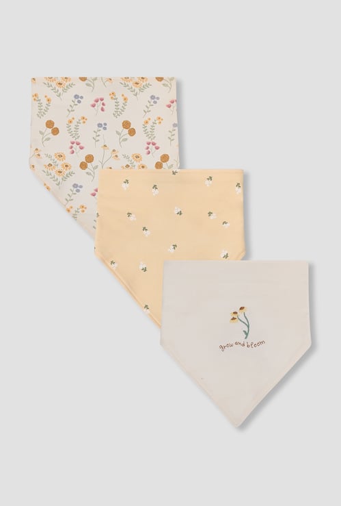 Juniors Floral Print Bib - Set of 3