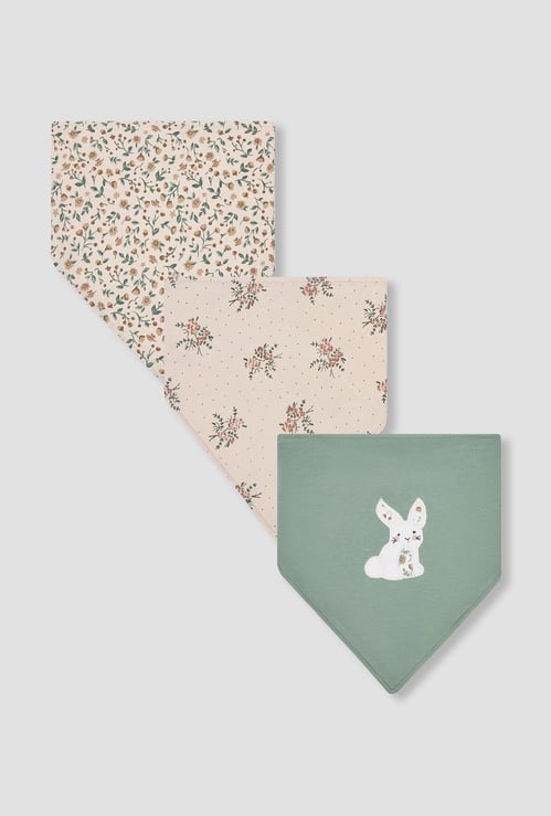 Juniors Floral Print Bib - Set of 3