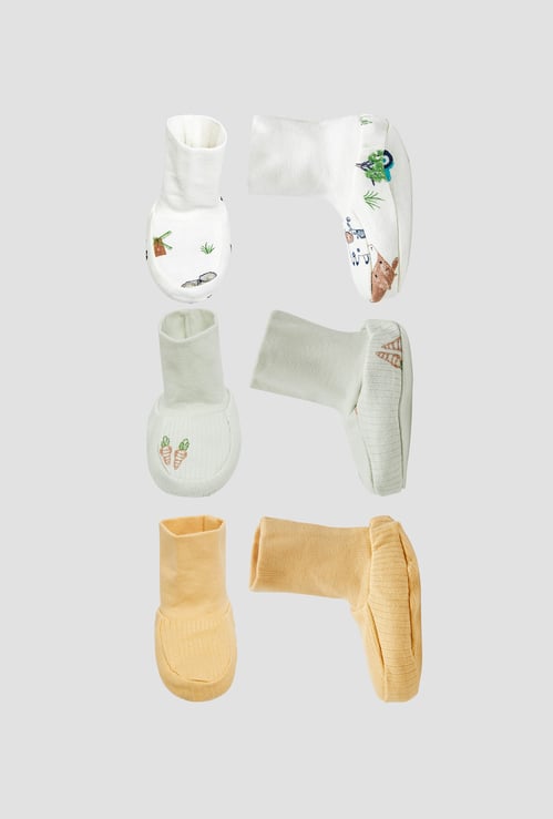 Juniors Assorted Slip-On Booties - Set of 3