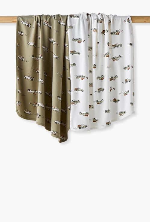 Juniors 2-Piece Printed Receiving Blanket Set