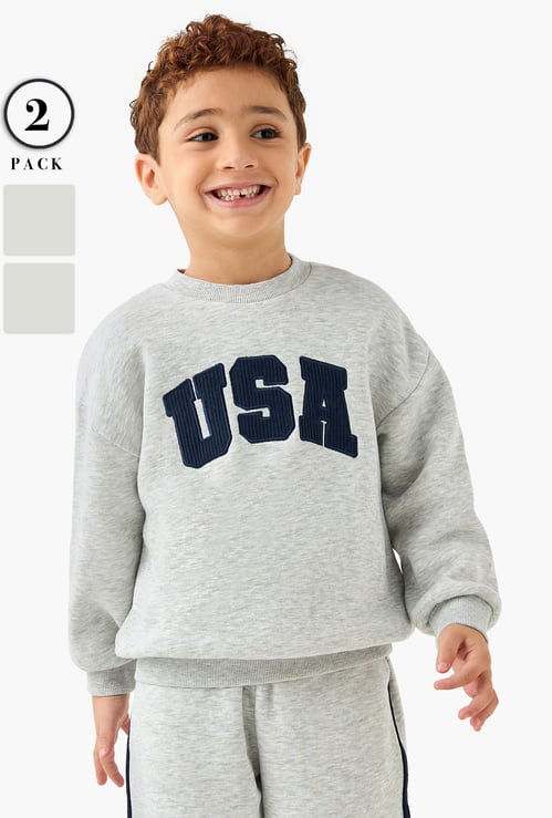 Juniors Applique Detail Sweatshirt and Joggers Set
