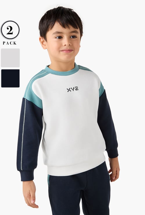 Juniors XYZ Colourblock Sweatshirt and Joggers Set