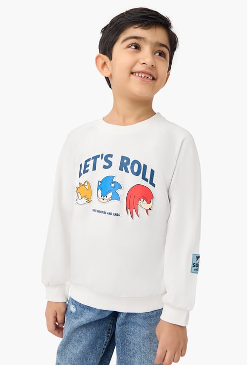 Juniors Sonic and Friends Embossed Sweatshirt