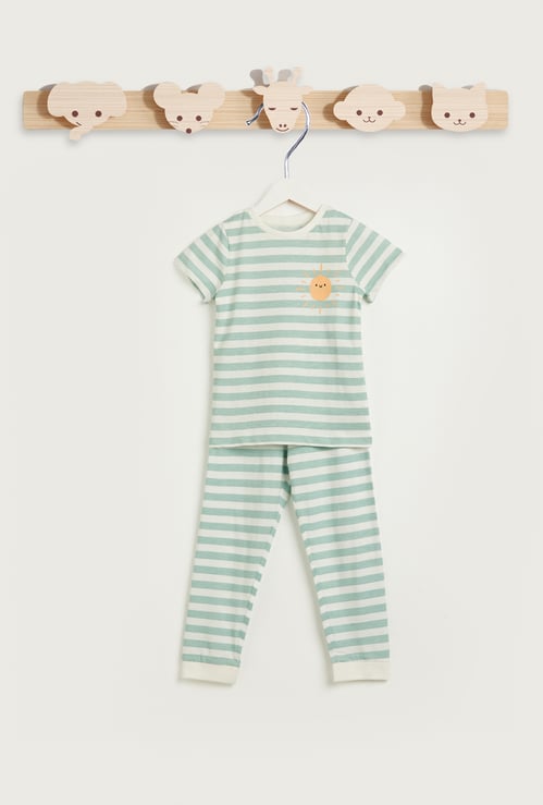 Juniors Striped T-shirt and Pyjama Set