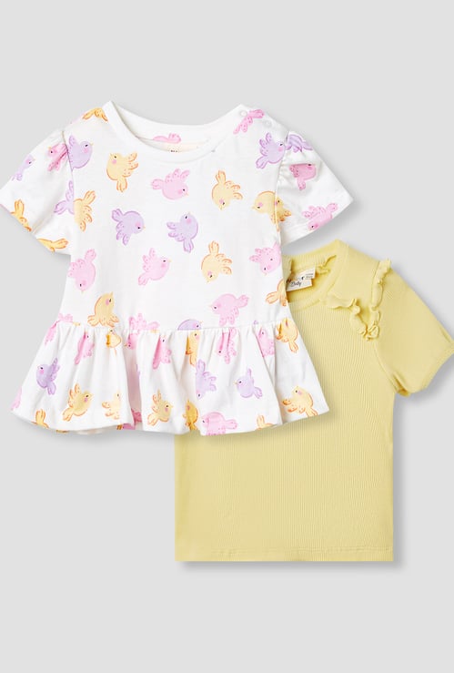 Juniors Bird Print Top - Set of 2