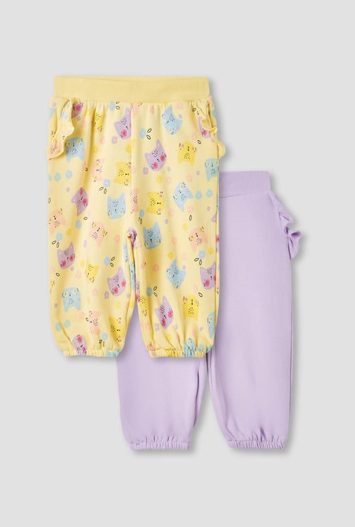 Juniors Assorted Joggers with Ruffle Detail - Set of 2