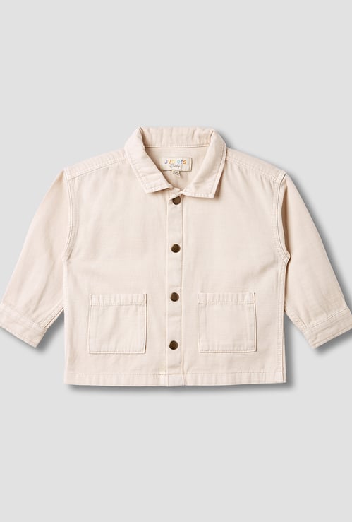 Juniors Solid Shirt with Pockets