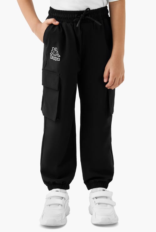 Kappa Logo Print Joggers with Cargo Pockets