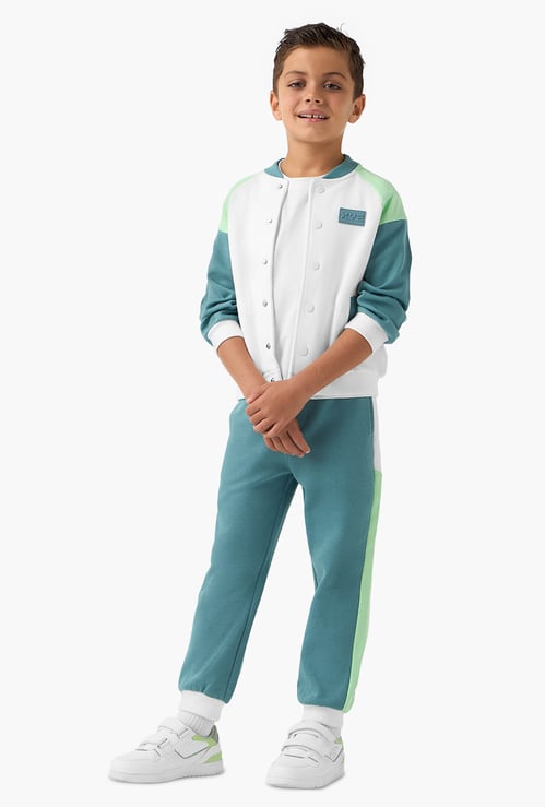 Juniors Colourblock Bomber Jacket and Joggers Set
