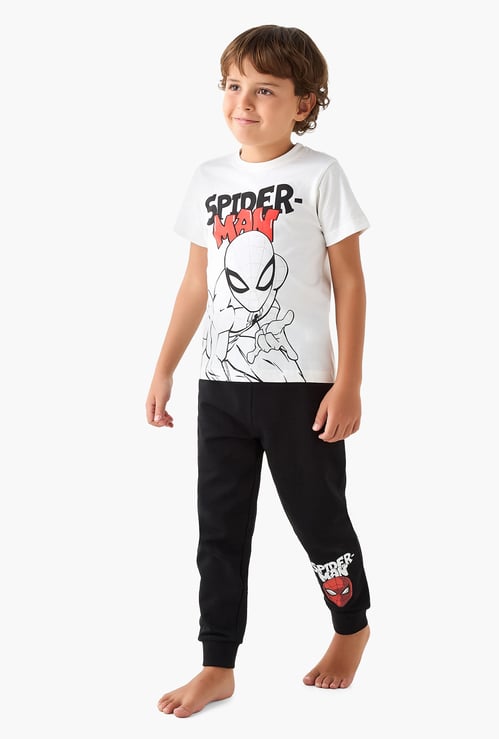 Juniors Spider-Man Print T-shirt and Pyjama Set