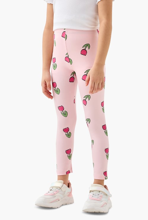 Juniors Tulip Print Leggings