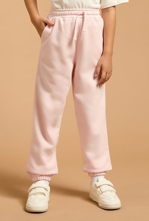 Juniors Solid Joggers with Drawstring Closure and Pockets