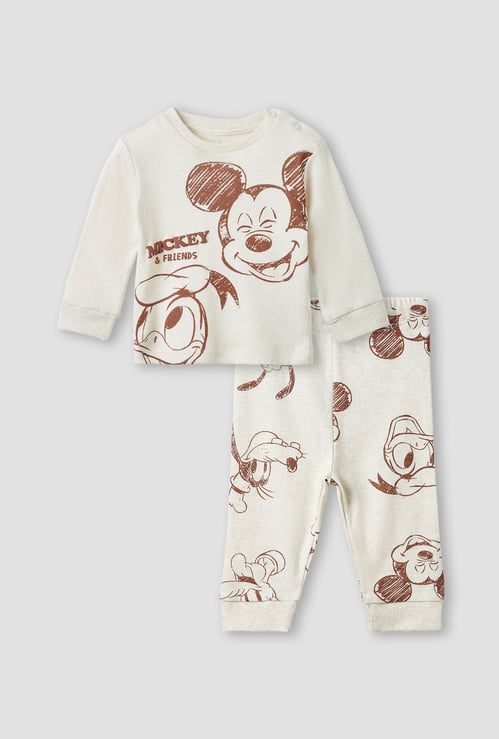 Juniors Mickey & Friends Print T-shirt and Pyjama Set