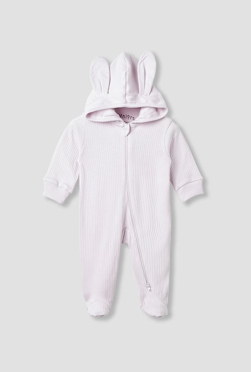 Juniors Hooded Sleepsuit with Movable Ear Accent