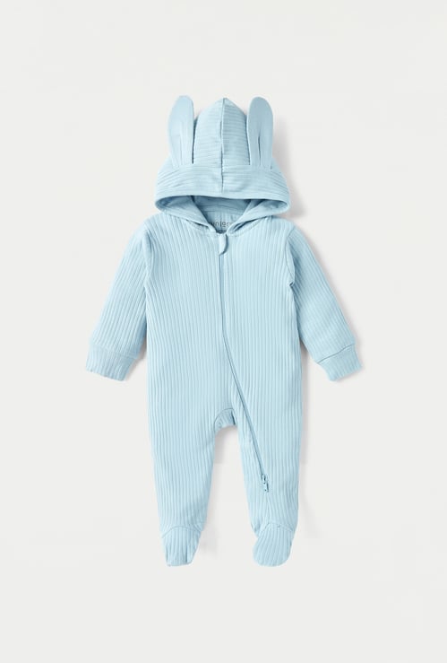 Juniors Ribbed Sleepsuit with Hood