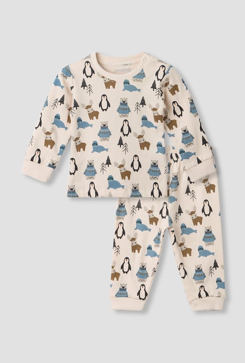 Juniors Arctic Animal Print T-shirt and Pyjama Set