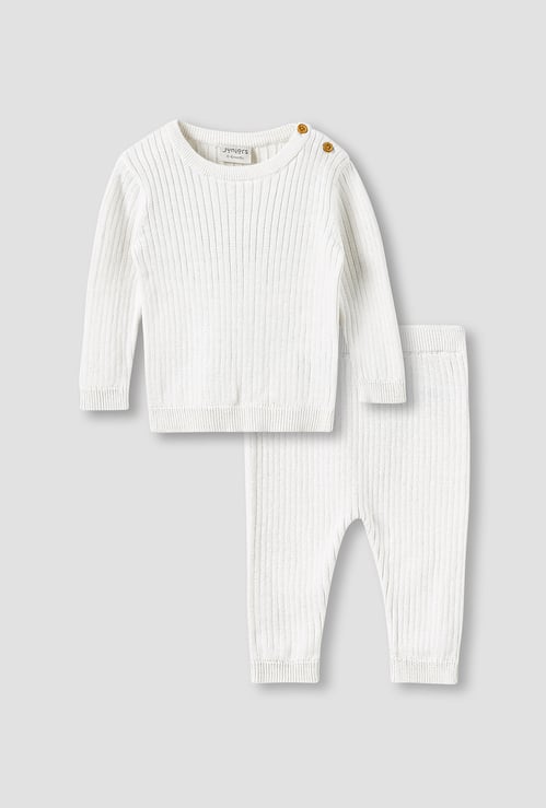 Juniors Ribbed T-shirt with Pyjama Set