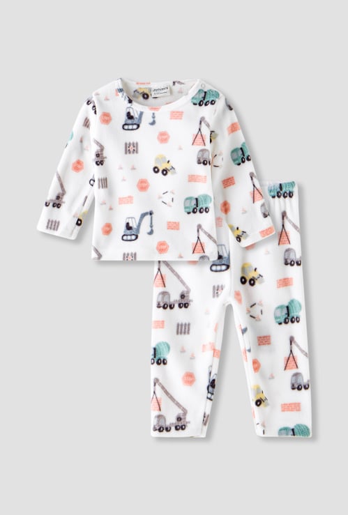 Juniors Printed T-shirt with Pyjama Set