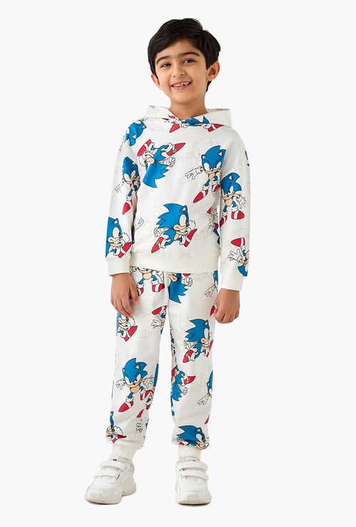 Juniors Sonic The Hedgehog Print Hoodie and Joggers Set