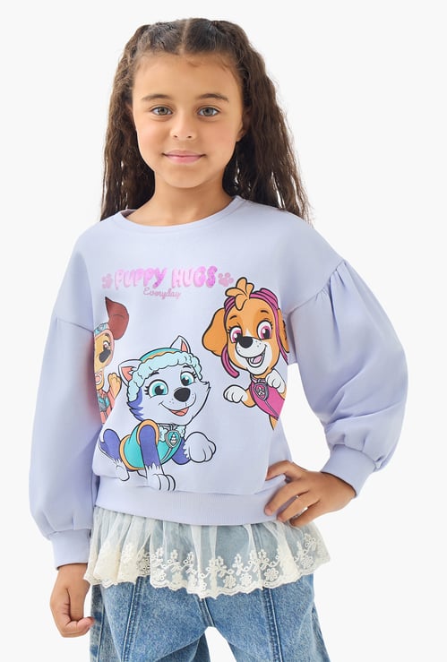 Juniors PAW Patrol Print Sweatshirt with Long Sleeves