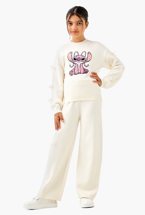 Angel Embroidered Sweatshirt and Track Pant Set
