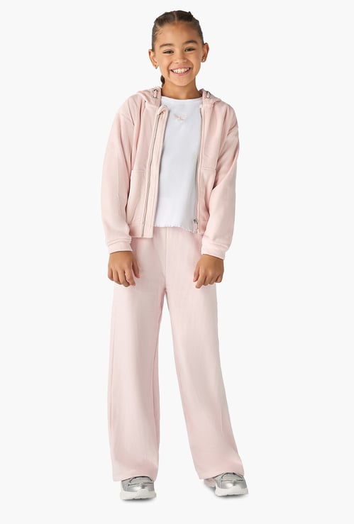 Juniors Ribbed Hooded Sweatshirt and Pants Set