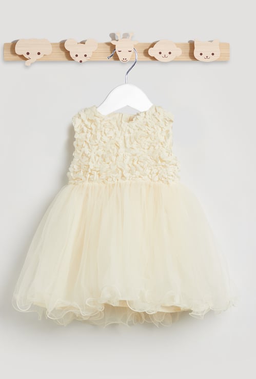 Juniors Applique A-line Sleeveless Dress