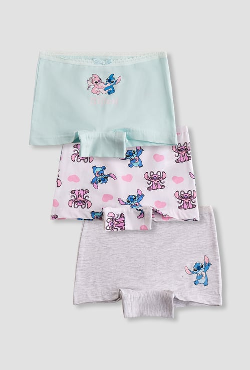 Juniors Stitch Print Boyshorts - Set of 3