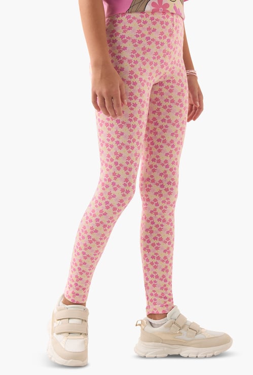 Juniors Floral Print Leggings