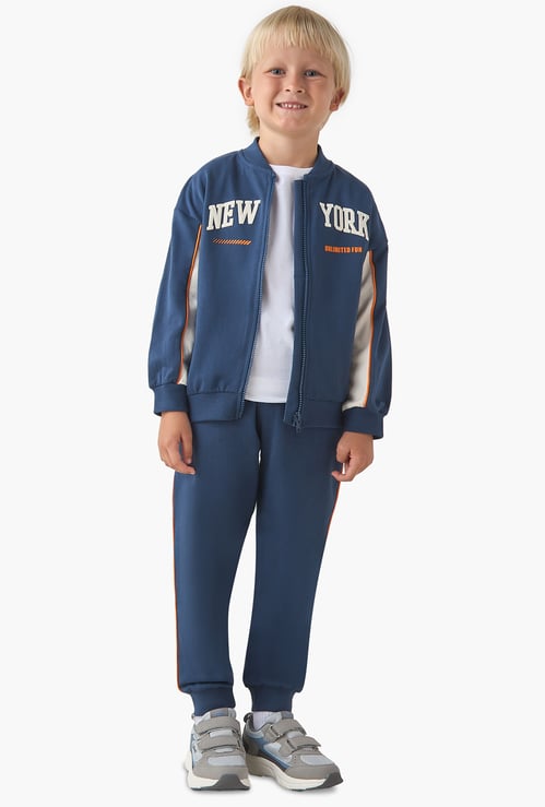 Juniors Piping Accent Jacket and Joggers Set