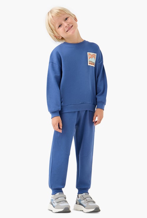Juniors Graphic Print Sweatshirt and Joggers Set