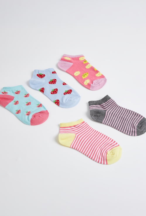 Juniors Assorted Ankle Length Socks - Set of 5