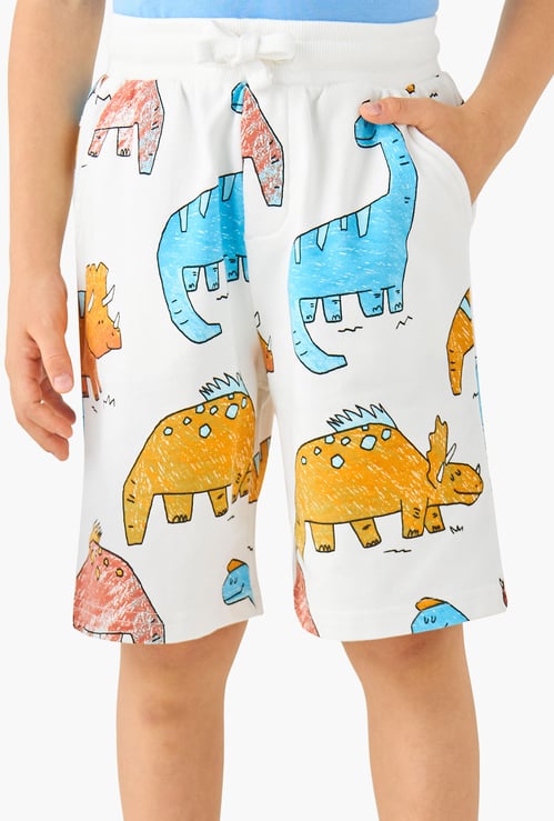 Juniors Dinosaur Print Shorts