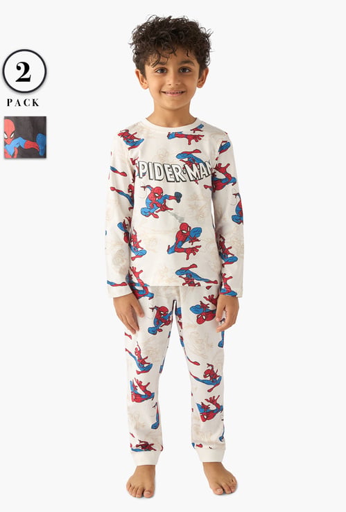 Juniors Spider-Man Print T-shirt and Pyjama Set - Set of 2
